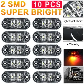 

Car Side Marker Light Truck Oval Clearance Side 10 Pcs Indicators Lamp