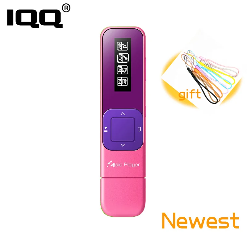 

New Q1 Mini Portable Hifi Lossless MP3 Music Player Bulit-in 8GB With FM/Radio/Record Suite For Running Can Play 100Hours