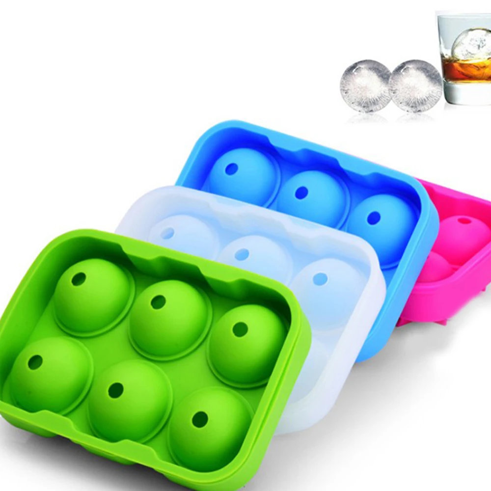 Lot De 4 Bacs à Glaçons Sphériques En Silicone – Grand Plateau à Glaçons Boules Pour Whisky