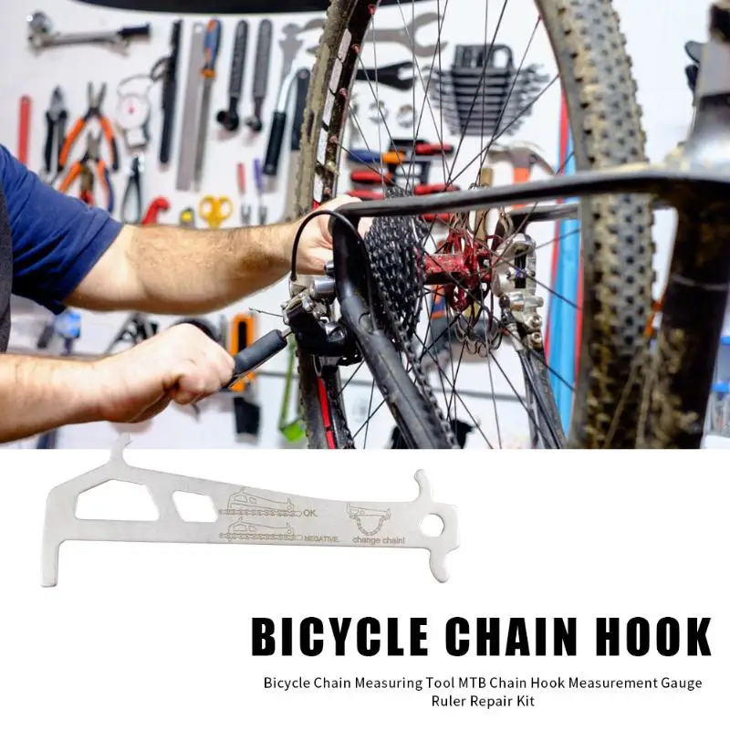 2 в 1 велосипедная цепь индикатор износа Checker Горный Дорожный велосипед MTB цепи измерительная линейка инструмент для ремонта велосипеда