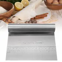 Нержавеющая сталь лопатки для теста резак со шкалой тесто для пиццы скребок для помадной массы украшения торта инструменты выпечки Кухонные аксессуары