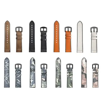 

OOTDTY 20/22MM Genuine Leather Wrist Strap Watchband for Samsung Galaxy Watch 42/46MM 63HD