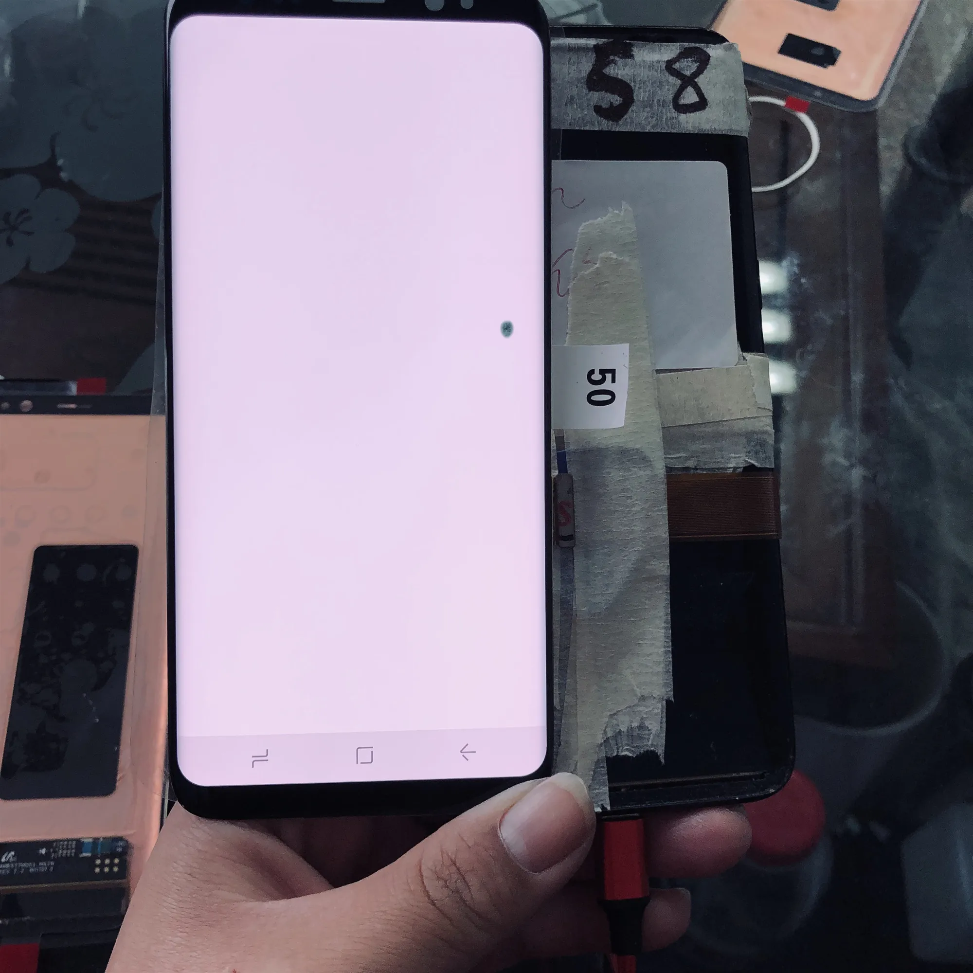 

Original Amoled Burn-Shadow+Black Dots LCD For Samsung S8 G950 G950U G950F Display Touch Screen Digitizer Assembly With Frame