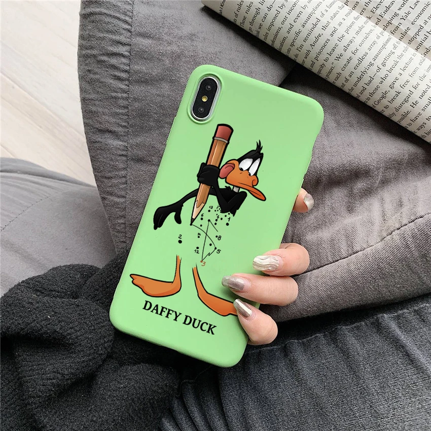 Bugs Bunny TweetyBird Даффи Дак Looney Tunes чехол для iPhone 6 7 6plus X XR XSMAX 11 роскошный цветной Мягкий силиконовый чехол для телефона