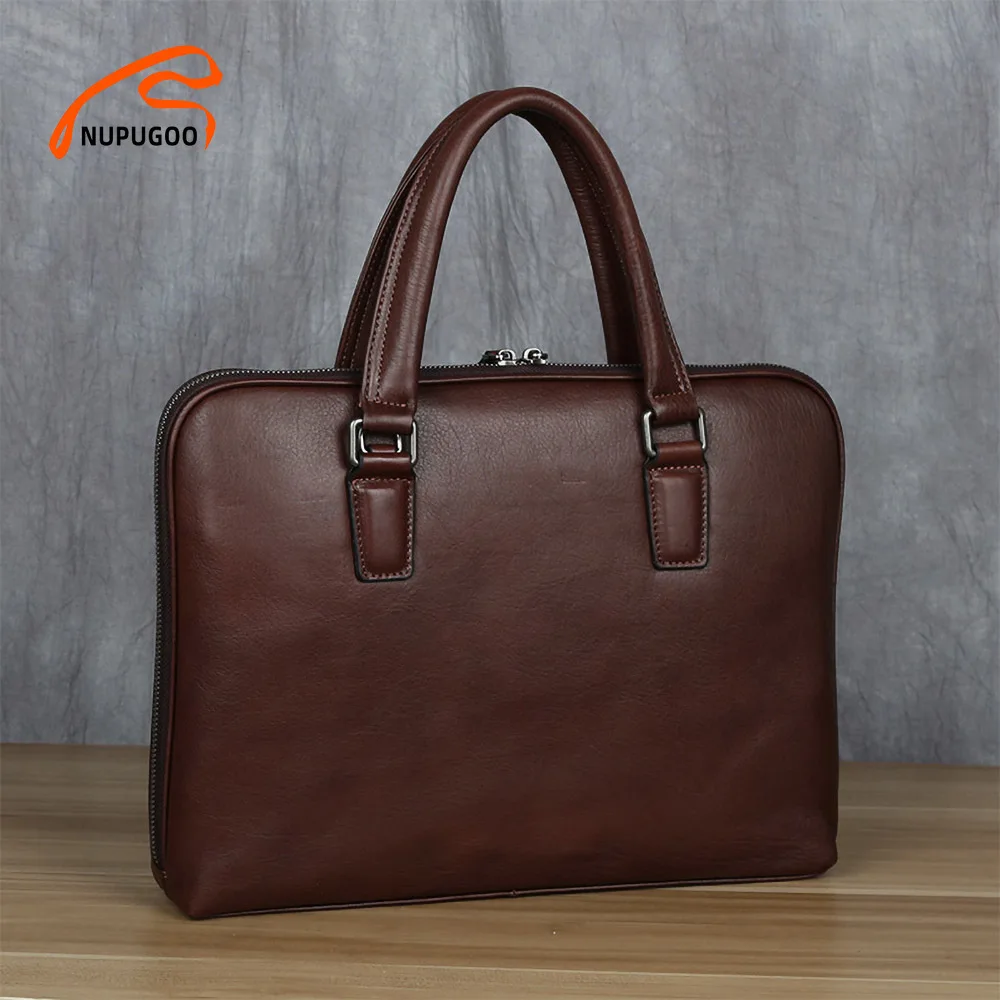 PROD 1005001418665431 Vintage Men's Briefcase Genuine Leather Original
Casual Handbag Man Business Shoulder Bag Brown For 14 Inch Laptop Bag
NUPUGOO