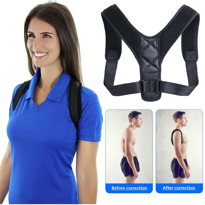 Braces Supports Belt Adjustable Back Posture Corrector Clavicle Spine Shoulder Lumbar Brace Medical Correction | Красота и здоровье