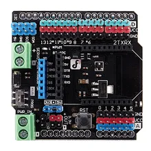 Sensor expansion board IO expansion board V7 3.3V / 5V wireless data transmission with Bluetooth socket for Arduino fr4 bluetooth sensor expansion board module red blue black