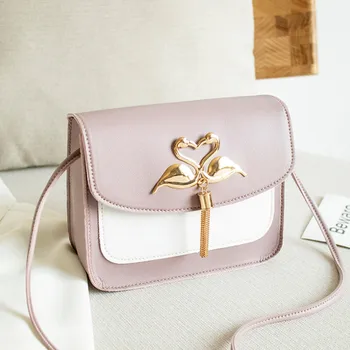 

Women Fashion Crossbody Bag Swan Pattern Shoulder Bag Ladies Small Handbag