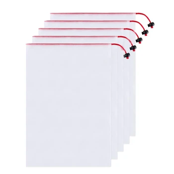 

Reusable Agricultural Product Bag, Suitable for Picking Up Goods, Recycling, 15 Packets of Transparent Zero Waste Mesh Bag, with