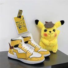 Обувь для катания на коньках; Новинка; мужская обувь на шнуровке; повседневная обувь; Пикачу; Жемчуг дракона; высокие кроссовки для мужчин