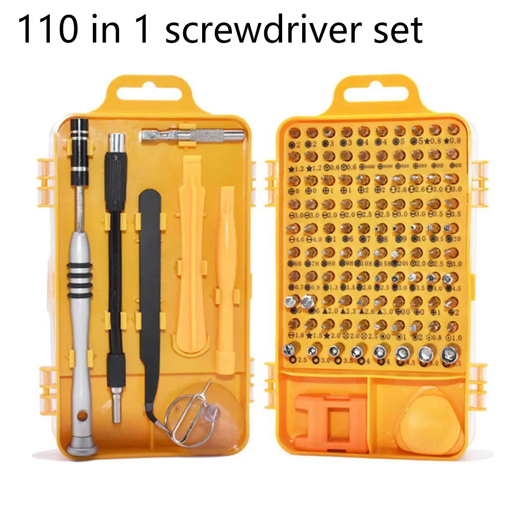 car door panel removal tool 110/115/135 in 1 Screwdriver Set of Screw Driver Bit Set Multi-function Precision Mobile Phone Repair Device Hand Tools Torx Hex auto trim removal tool Tool Sets