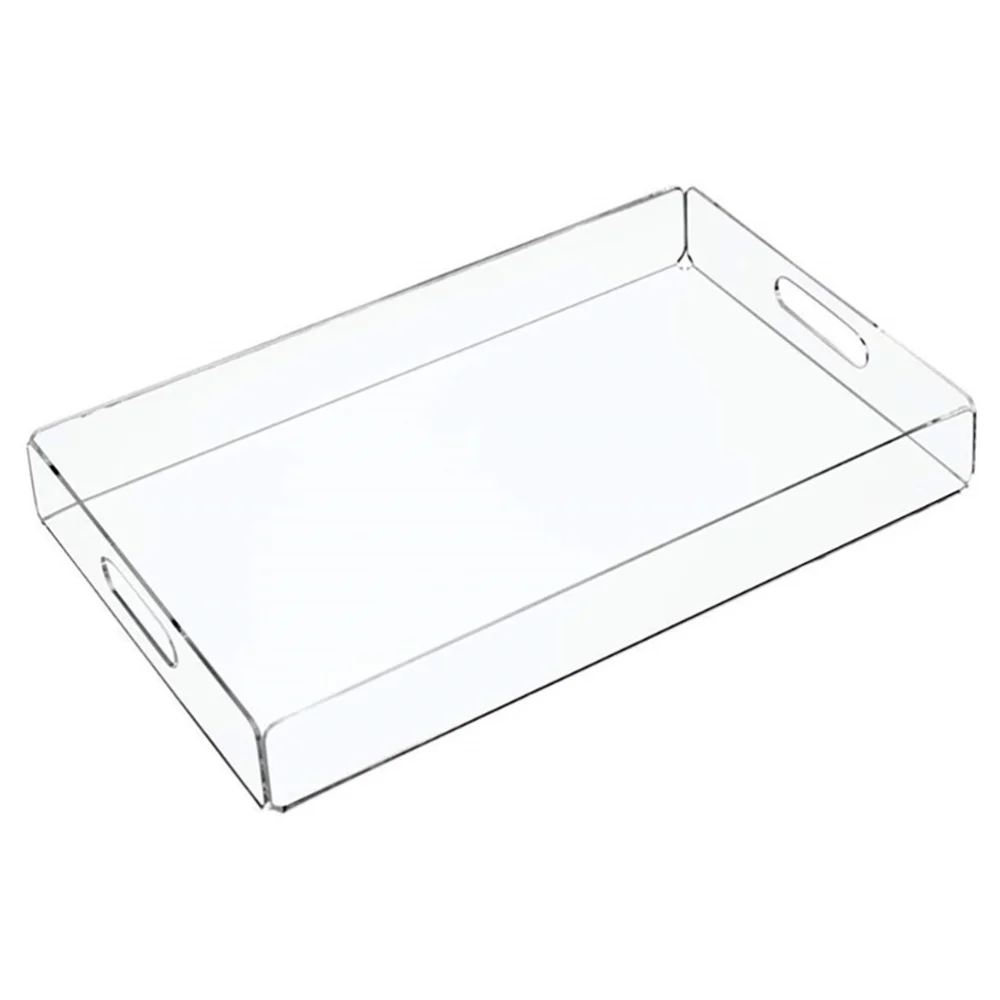 Transparent Acrylic Tray Snack Plate Multifunctional Storage Bathroom Towel | Дом и сад