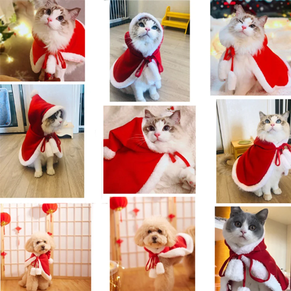 Хэллоуин маскировка Одежда Забавный костюм для кошки, собаки Рождественский плащ-накидка на кошки год костюм для собак, одежда для собак, реквизит для фотосессии аксессуар