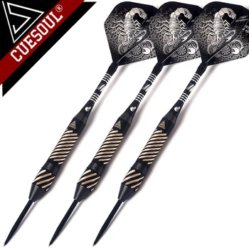 

22g 24g 26g CUESOUL Darts Professional 3PCS Steel Tip Dart Set With Black Laser Dart Flight