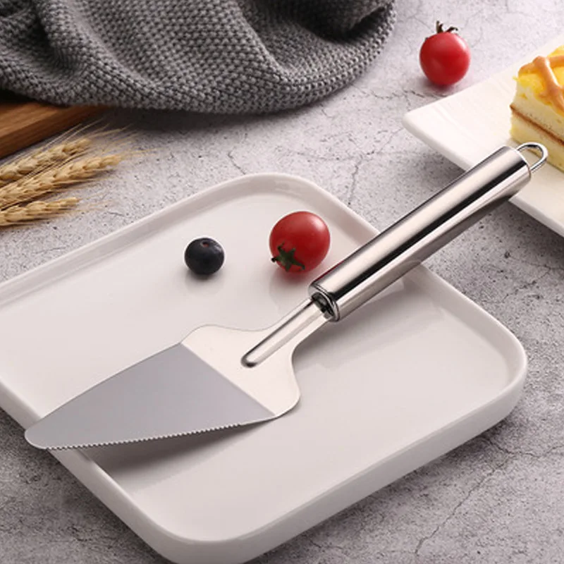

Stainless Steel Cake Shovel Cake Server Serrated Edge Blade Pie Pizza Cutter Baking Pastry Spatula Cutting Tool Bake Accessory