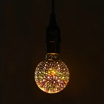 

Atmosphere LED Bulb 3D Glass Night Light Christmas Vintage RFID Blocking RGB Fireworks Home Decor E27