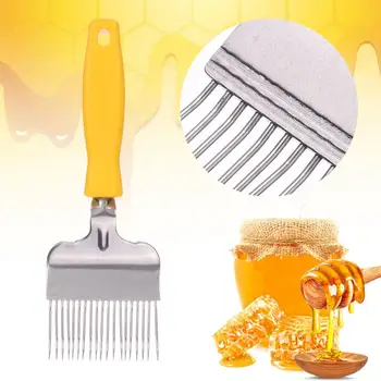 

Beekeeping Stainless Steel Uncapping fork Iron Honeycomb Honey Scraper Wooden Handle Tool Apicultura Equipment Uncapping fork