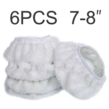 

Mayitr 6Pcs 7-8 inch Wool Polishing Buffing Buffer Sleeve Pad for Car Polisher Cleaning Sleeve Polishing Accessories Tool