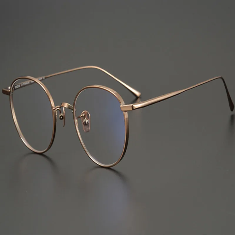Japanese Handmade Pure Titanium Reading Eyeglasses Men Vintage Optical
