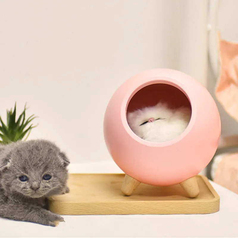 

Светодиодный ночник для маленького домика для питомца, ночник с USB зарядкой, приглушаемый светильник для кошек, Bluetooth колонка, музыка