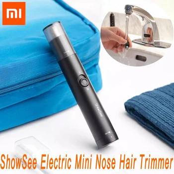 

Xiaomi ShowSee Electric Mini Nose Hair Trimmer Portable Ear Nose Hair Shaver Clipper painless shaving fast removable washable