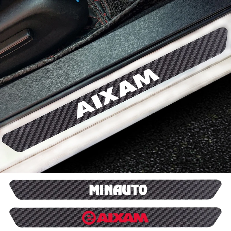 4 Pezzi Davanzale Della Portiera Della Macchina Adesivi Anti Calcio Adesivo Per Porte Auto In Fibra Di Carbonio Per Aixam E-Aixam Minauto Sansation Me