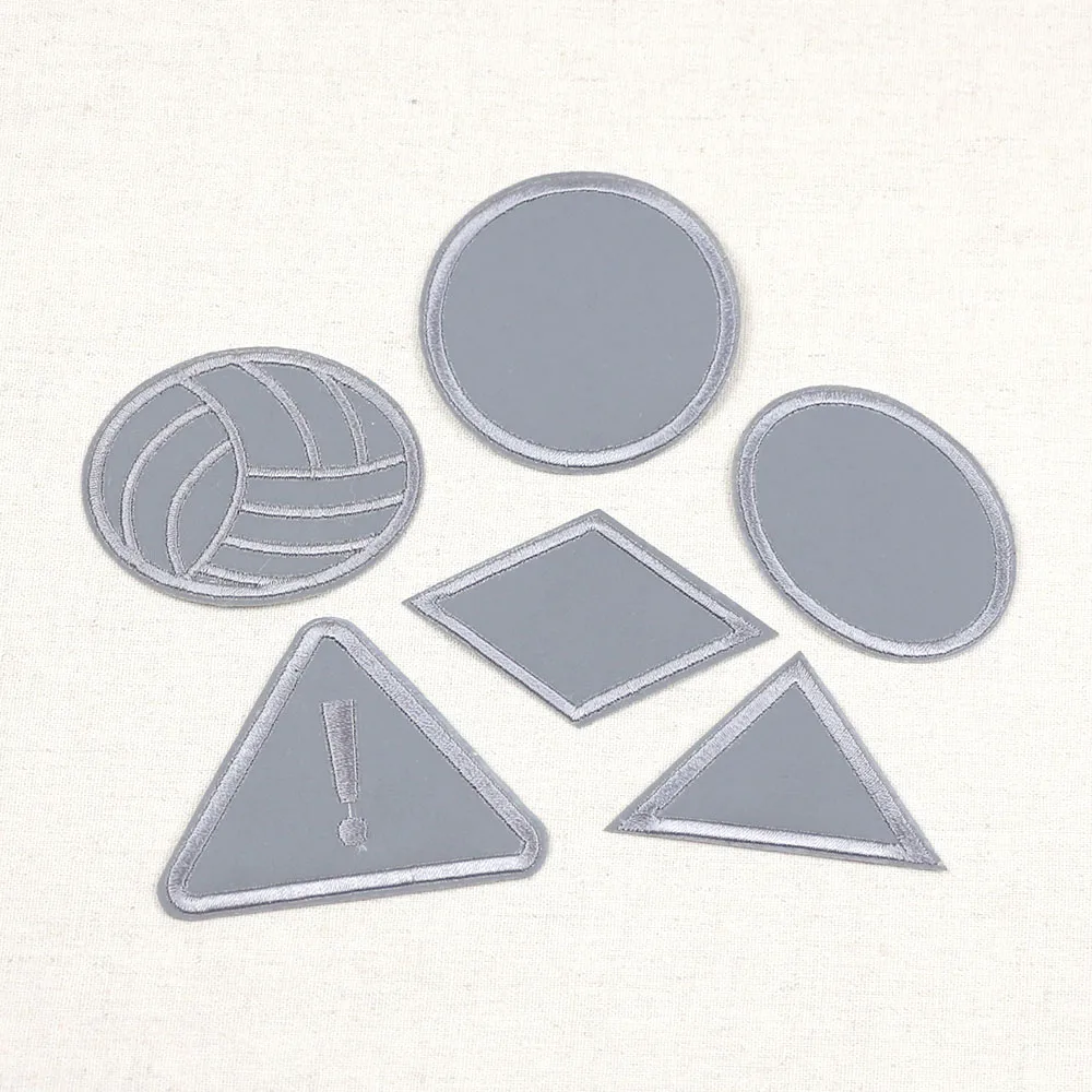 

Lulang 10Pcs Grey Geometric Patch Cloth Stickers Ironing Embroidery Solid Color Patches Clothing Repair Handmade Sewing(6 Style)