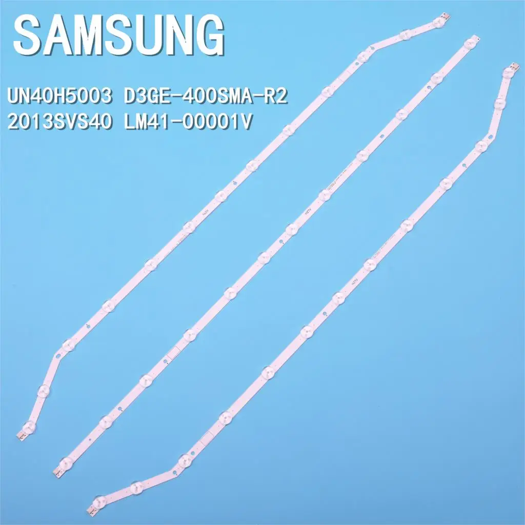

New Kit)3pcs 12/13LED 76CM LED strip for Samsung TV UN40H5203AF 2013SVS40 LM41-00001V LM41-00001W D3GE-400SMA-R2 D3GE-400SMB-R2