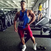 Muscle Brother Европа и Америка Фитнес Спорт повседневная мужская летняя Рабочая слово жилет хлопок бег тренировка тренажерный зал дышащий Ve