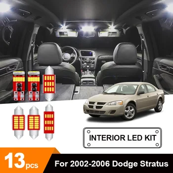 

13x Canbus Error Free LED Interior Light Kit Package for 2002-2006 Dodge Stratus Car Accessories Map Dome Trunk License Light