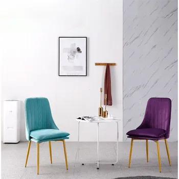 

Trendy Metal Velvet Royals Customized Dining Chair Dressing Coffee Living Room Chair Garden Study Princess Prince Chairs