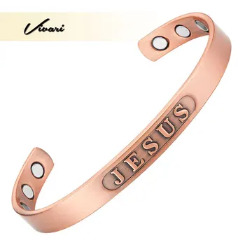 

Vivari Original 100% Pure Copper Magnetic Bracelet for Women Gold Color Bio Healing Bracelets Bangles Wristband Jewelry