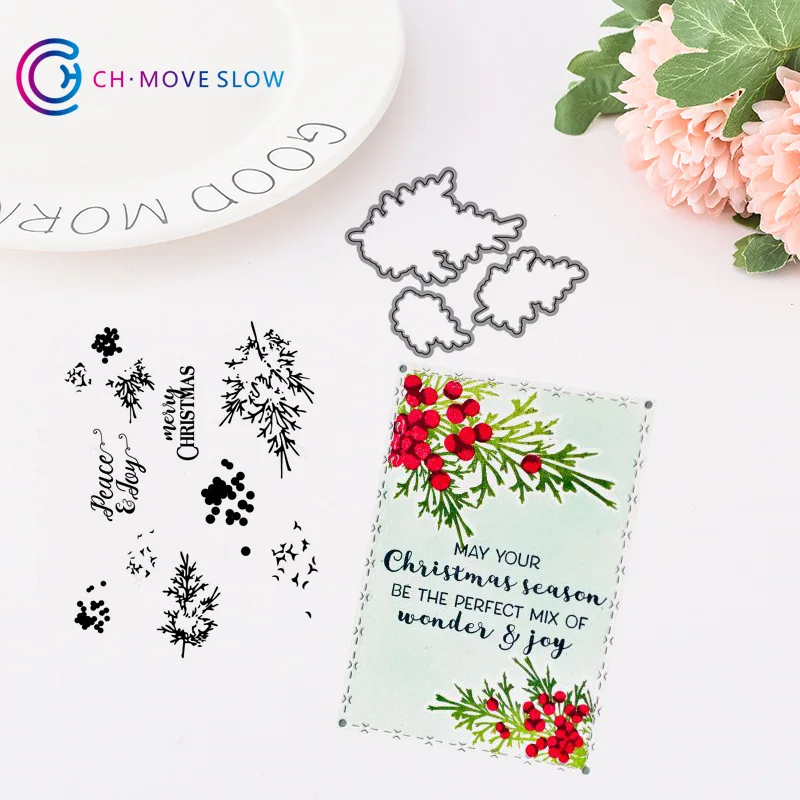 

christmas leaves clear stamps and dies for Scrapbooking craft card making leaves frame METAL CUTTING DIES christmas dies mold