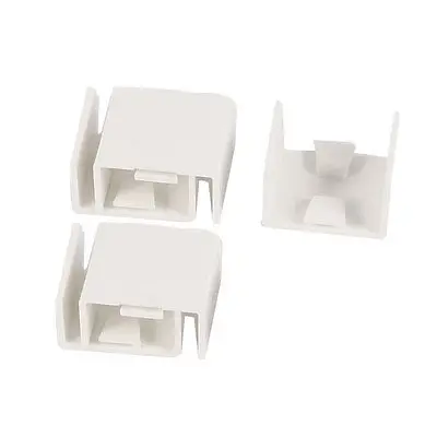 

5 Pcs White PVC 2 Ways Mini Cable Trunking Straight Connector 24mm x 14mm