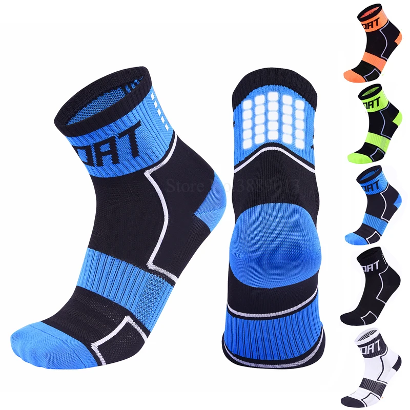 Professional Reflective Cycling Socks Men Breathable Outdoor Basketball