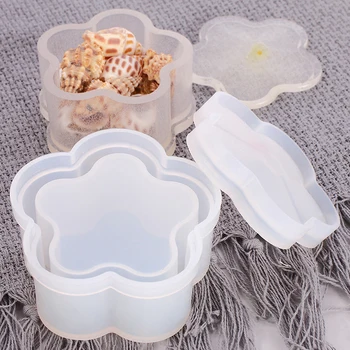 

Storage Box Hexagon Shape Resin Silicone Mould Jewelry Making DIY Tool UV Epoxy Resin Box Silicone Mold