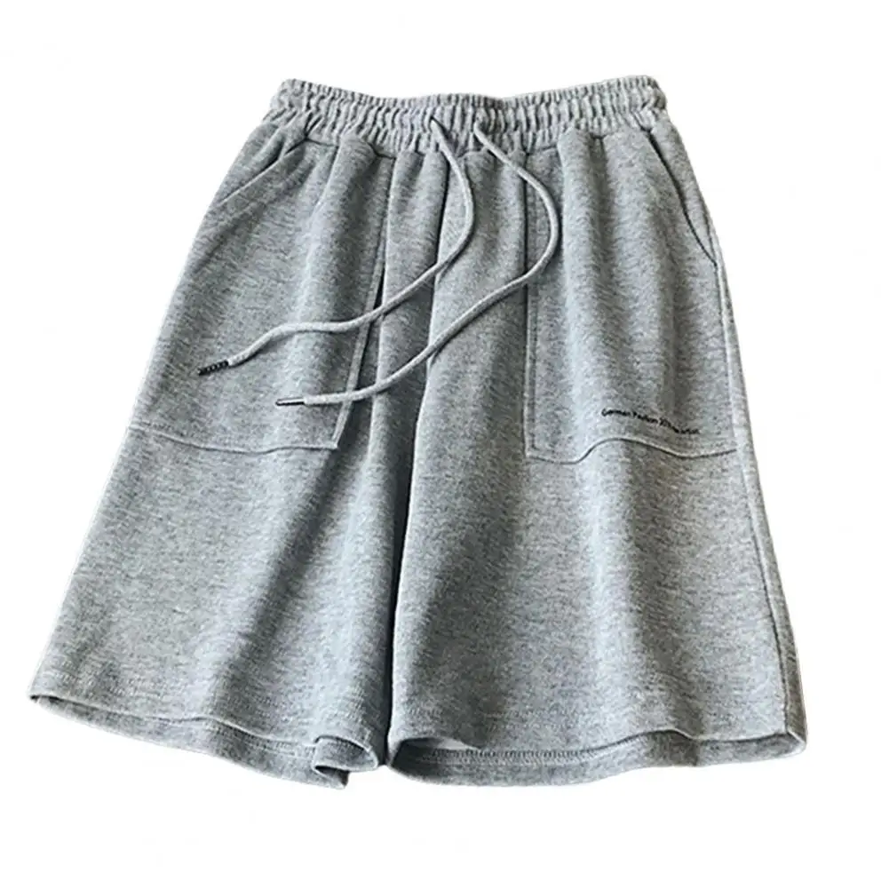 

Women Shorts Solid Color Drawstring Summer Wide Leg Pockets Shorts for Sports Summer Shorts Women Shorts Black Grey White Orange