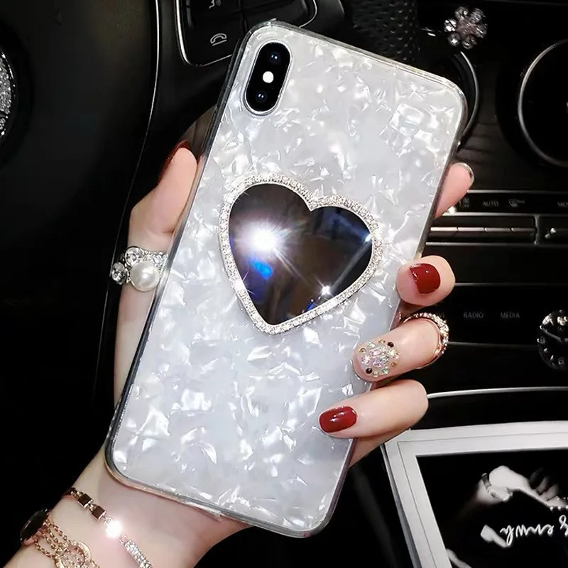 Conveneint 3D зеркальный чехол для iPhone 12 Mini 11 Pro XS Max XR X 8 7 6 6S Plus SE мягкий с узором