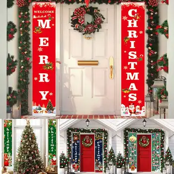 

ECSEE New Year Christmas Door Banner 2020 Merry Christmas Decor for Home Christmas Ornaments Xmas Decor Happy 2021