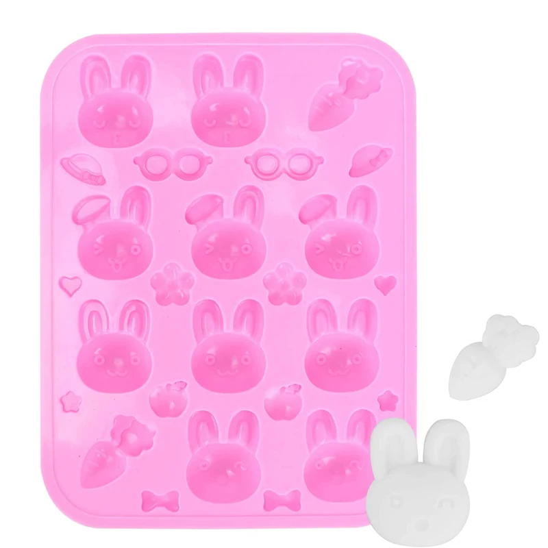Easter Rabbit Mold 3D Bunny Carrot Silicone For Handmade Craft Soap Chocolate Candy Cake Decoration Tool | Дом и сад