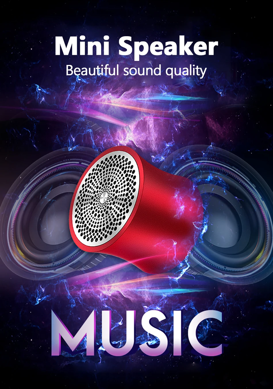 DIVI Bluetooth wireless Speaker for Samsung S8 S9 S7 mini speaker for iphone Xr XS