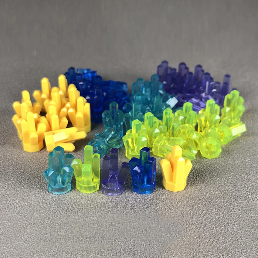 10Pcsset Mineral Crystal Gem MOC Accessory Brick Compatible With Legoings City Children's DIY Building Block Toy Gift (1)