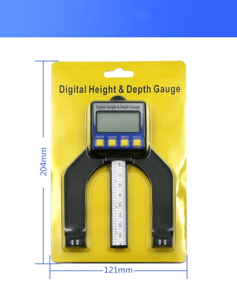 LCD Digital Height Depth Gauge Slide Caliper Vernier Ruler 0-80mm Measuring Kit 