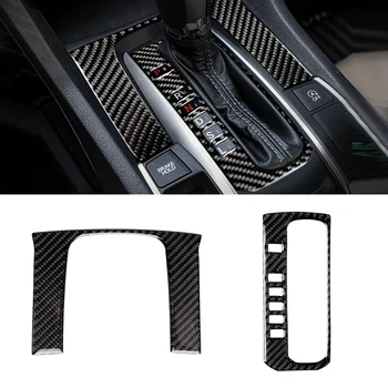 

For Honda Civic 10th Gen 2016 2017 2018 2019 Car Carbon Fiber Center Control Gear Shift Panel Switch Button Cover Protector Trim