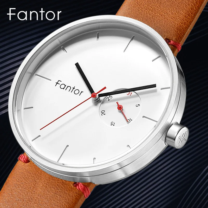 

Fantor Casual Minimalist Men Watch Top Brand Luxury Japan Quartz Wristwatches High Quality Slim Thin Leather Watch for Man