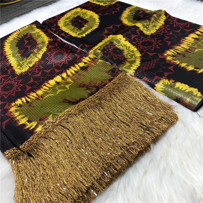 Африканская морская Базен парча Дамасская ткань с кисточкой Базен Riche Brode Mali Bazin Brode ткань 5+ 2 ярда/лот BT30 - Цвет: 13