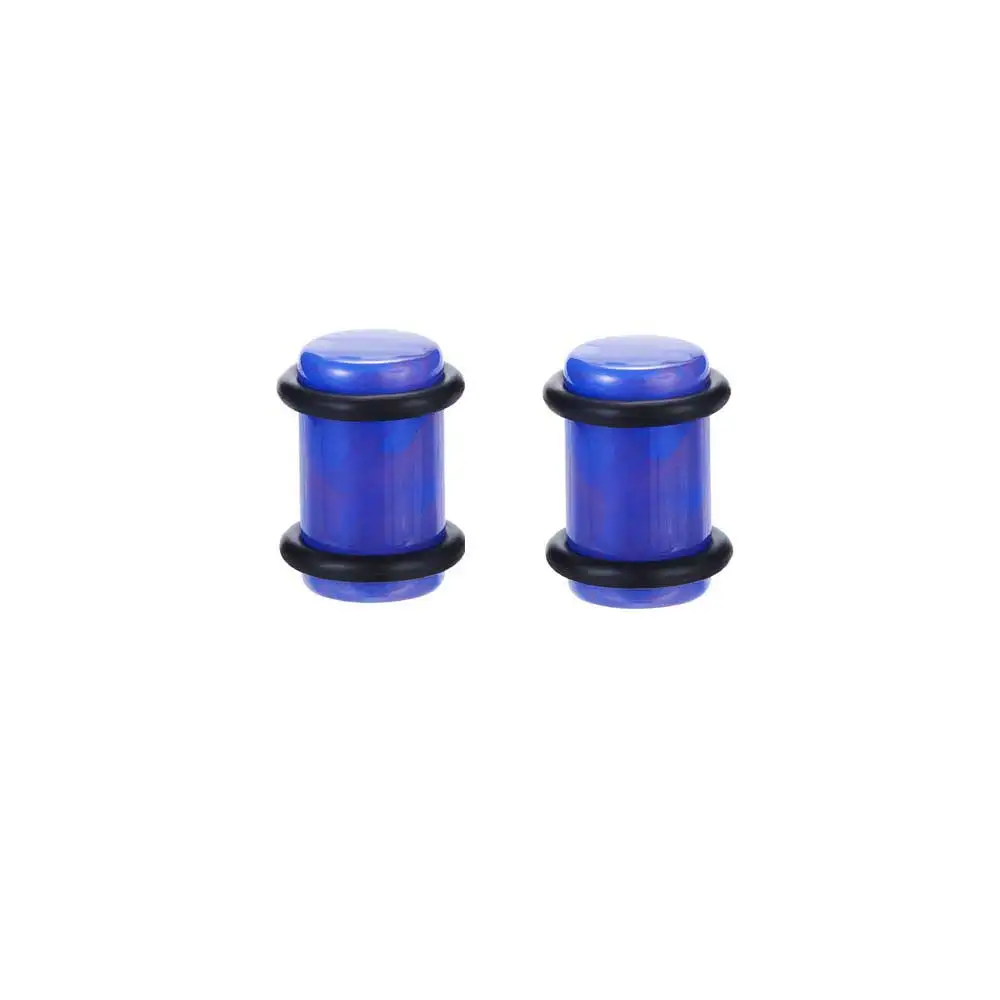 Серьги Для Пирсинга Ушей, 1 пара акриловых пробок для ушей и тоннелей, расширители для ушей, растяжки для ушей, украшения для тела - Окраска металла: Blue White