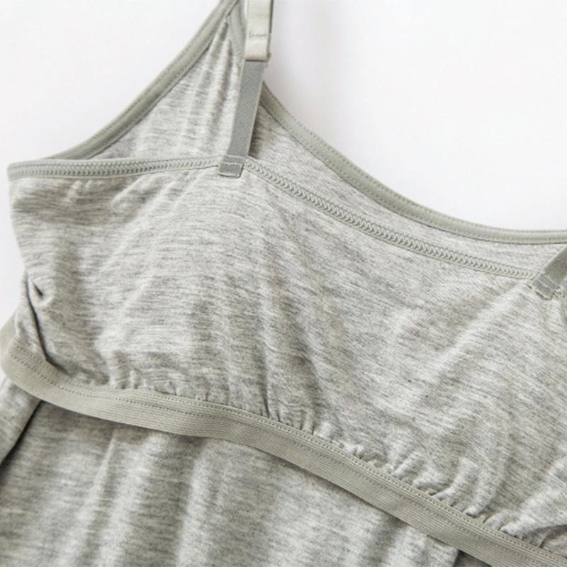 Women Tank-Top Built-in Bra Padded Push-Up Stretchable Modal Tops Camisoles Tube Vest Sleeveless Sexy Casual Korean SA0764