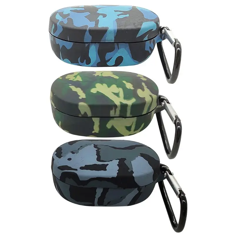 

Silicone Protective Cover Camouflage Case with Carabiner for Redmi Airdots Kit