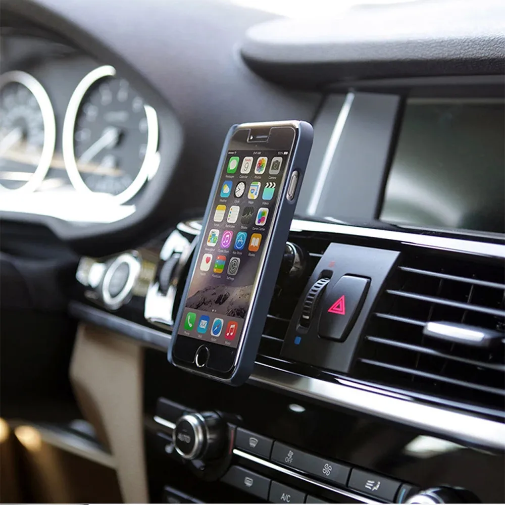 Универсальный магнитный автомобильный держатель для телефона Подставка в автомобиль для iPhone X samsung магнит Вентиляционное крепление сотовый телефон Поддержка gps